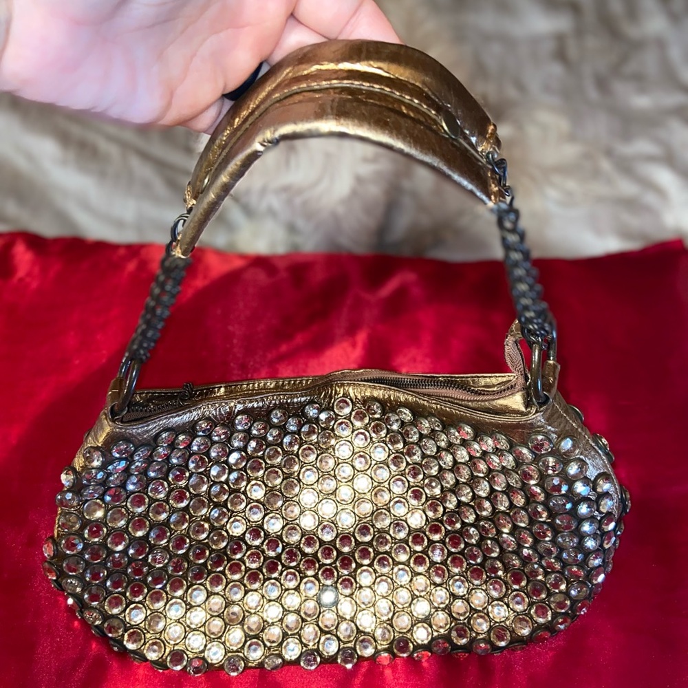 VINTAGE BETSEY JOHNSON RHINESTONE PURSE🧡
